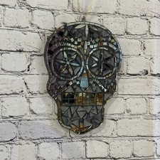 Black Grey Skull Mosaic Tile