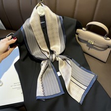 100% Genuine Mulberry Silk Neck Scarf Wrap Lightweight Wedding Party 150*15cm