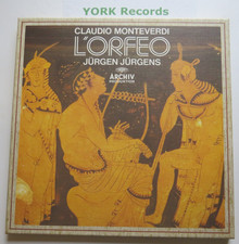 2723 018 - MONTEVERDI - L'Orfeo JURGENS / ROGERS - Ex Con 3 LP Record Box Set