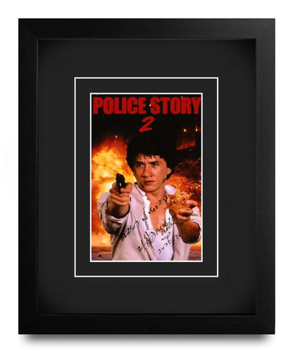 Jackie chan signed 10x8 - signed, framed