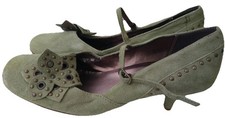 M&S Women's Green Suede Kitten