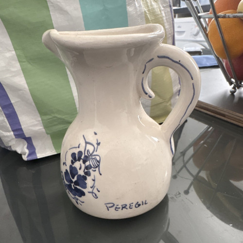 Peregil blue and white floral - and,