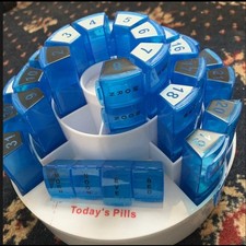 31 Day Pill Box Tablet Medicine Organiser Dispenser Storage Case Monthly 4 Daily