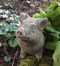 STONE GARDEN CUTE SMALL PIG /