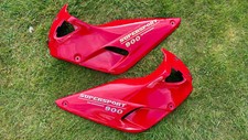 Original Ducati 900SS CR Half Fairings, left & right with fittings & brace