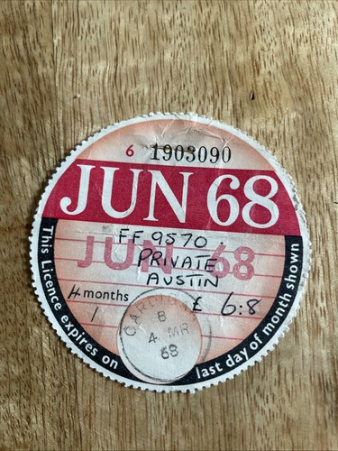 Old vintage tax - vintage, disc