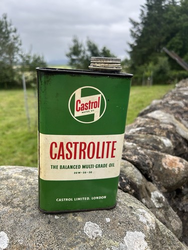 Vintage castrolite oil can - oil,