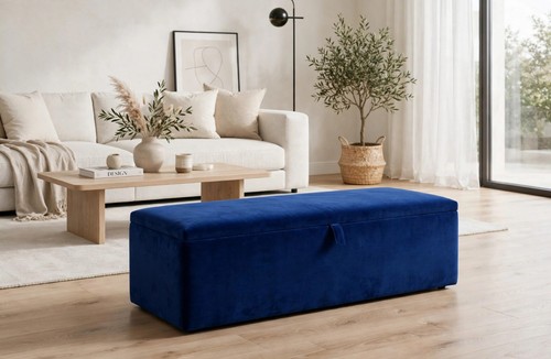 King size plain ottoman - size,