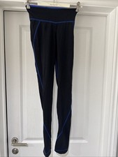 Sweaty Betty Reversible Blue & Black Long Fitness Leggings, Size S