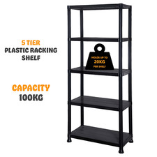 5 Tier Plastic Shelving Unit
