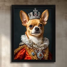 Royal Dog Portrait Chihuahua Wall Art Vintage Dog Art Print Chihuahua King Art