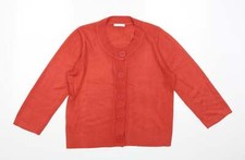 Matalan Womens Red Acrylic Blend Cardigan Size 12