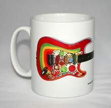 Guitar Mug. George Harrison's Fender Stratocaster Rocky guitar illustration.