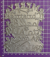 Merry Christmas to all Plaque Metal Cutting Die Craft Card Making
