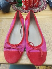 BNWT John Lewis  Pink / Red Suede Shoes Size UK 7 RRP £65
