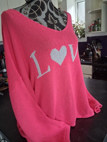 Pink summer oversized sweater - pink,