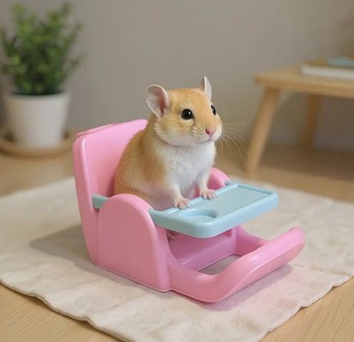 Plastic hamster feeding chair - hamster,