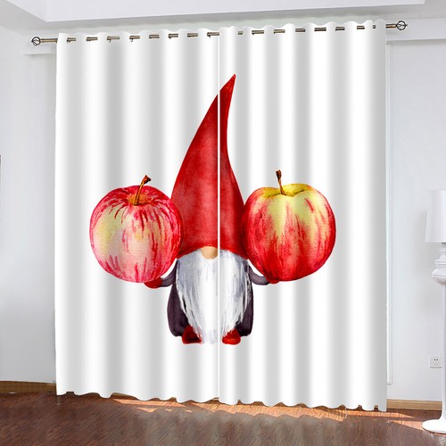 Christmas eve apple curtains - apple,