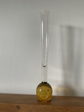 Amber Bubble Bud Vase