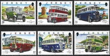 1998 Jersey Sg 844/849 75th Anniversary of Jersey Motor Transport Co. Buses MNH