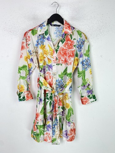 Zara white multi floral - floral, shirt