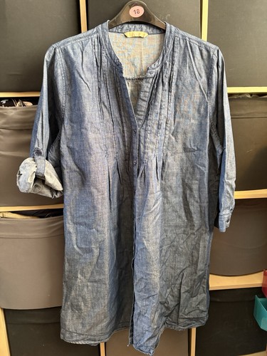 Size blue denim dress - blue,