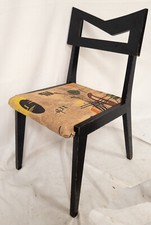 Antique Art Deco Black Painted