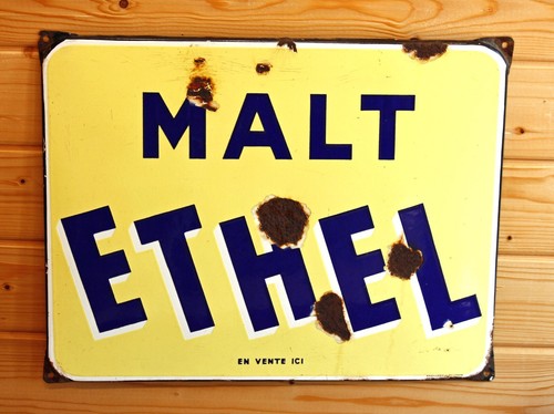 Vintage 48cm enamel malt - vintage,