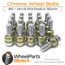 Wheel Bolts 14x1.5 Chrome for