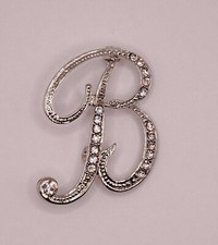 Diamante Silver Initial Letter