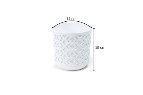 Round white houseplant - round, pots