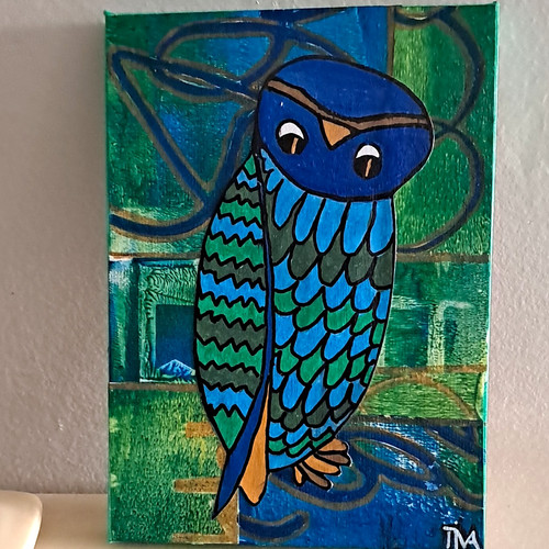 Fantasy owl painting - owl,