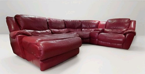 Shaped leather sofa - -, dfs