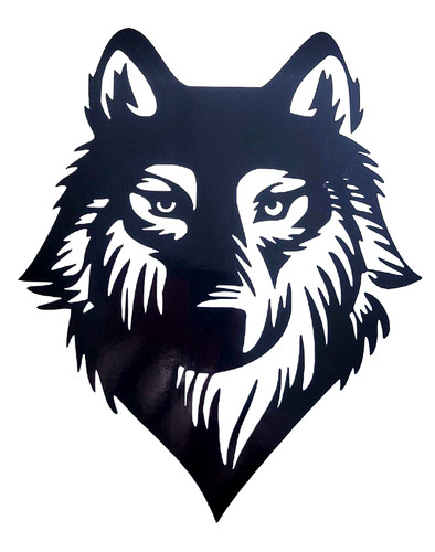 Wolf tribal dog decal - 1x,