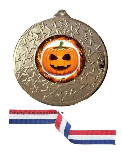 Pumpkin halloween metal medal - metal,