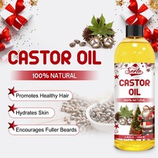 SANTA Castor Oil 100% Natural– Pure, Cold-Pressed for Hair, Skin, Lashes & Brow