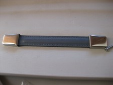 Grey Real Leather strap handle for speakers,amp,flight boxes etc nickel end caps