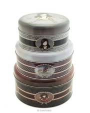 Santoro Gorjuss Set of 3 Nesting Tins Ruby, Runaway - Slight Seconds Clearance