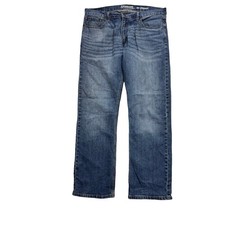 Levis Signature Jeans W38 L33 Mens Mid Blue Regular Straight Fit Stretch Denim