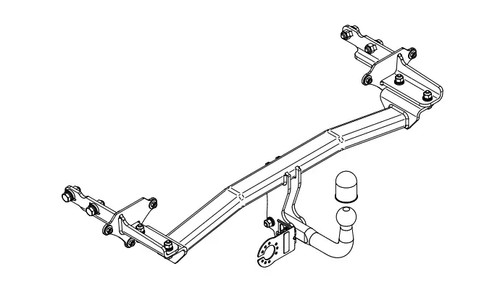 Swan neck tow bar for - bar,