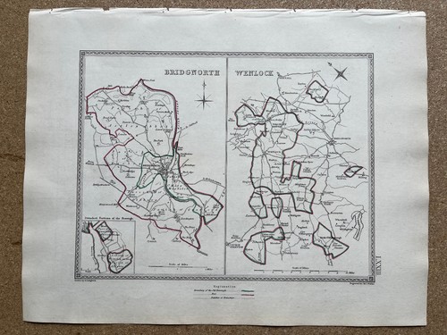 1835 antique town maps - 1835,