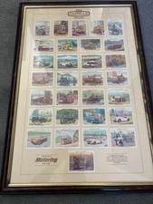 CASTELLA BRITIANS MOTORING HISTORY CIGARETTE CARDS FRAMED FULL SET