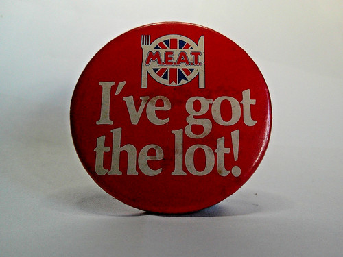 Vintage meat marketing - meat, board