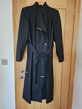 Ted Baker Rosell Long Wrap Wool Blend Coat Size 5 (16)
