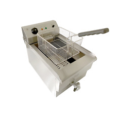 Davlex commercial electric deep fat chip fryer 13 litre tank single basket drain