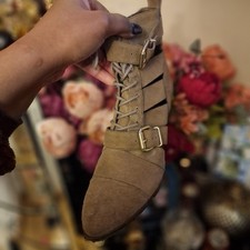 Ladies Light Brown Dune Ankle