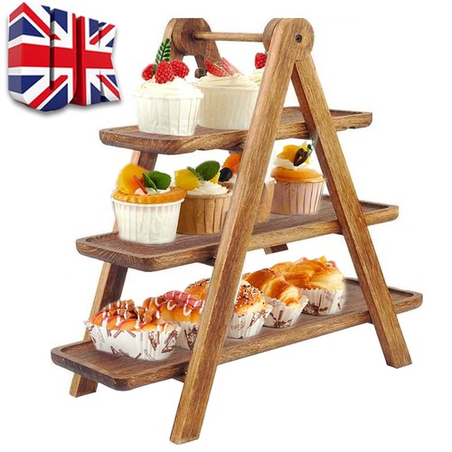 Tier solid wood serving tray - 3,