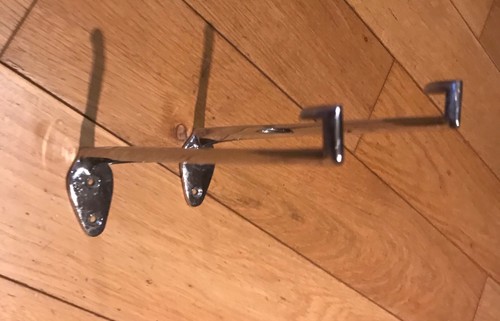 Vintage chrome shelf brackets - shelf,
