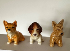 3 Vintage Collectable Sylvac puppies in good condition 