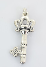 La Dea Bendata Key Pendant in Sterling Silver